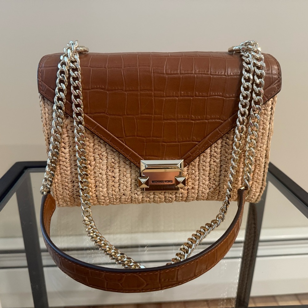 Michael Kors Brown and Tan Crossbody Bag